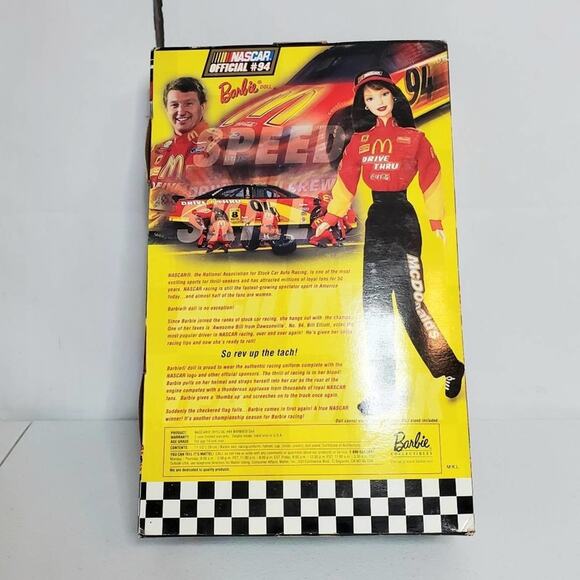 Mattel NASCAR Official #94 McDonalds 1999 Collector Barbie Doll - Picture 3 of 12